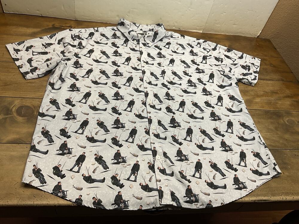 RSVLTS X The Office Mens Michael Scott Kunuflex Button Down Shirt Size 3XL